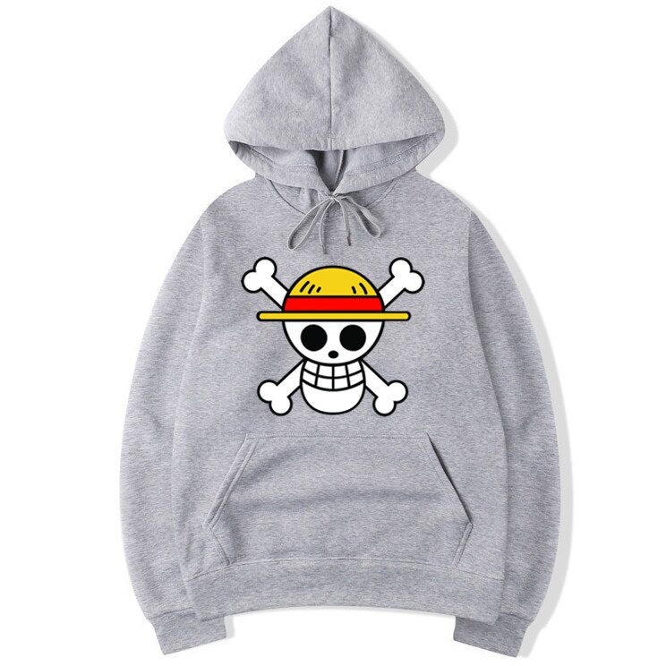 Sweater hoode One Piece Print Logo Depan Besar || Jumper Hoodie One Piece Big Logo ( Pria &amp; Wanita )