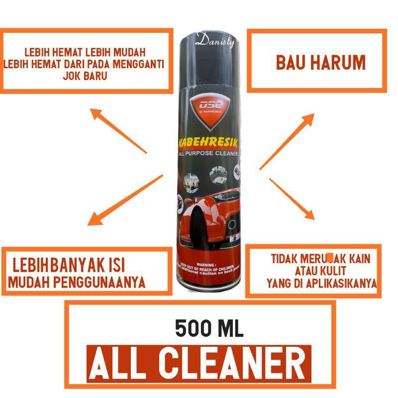 ALL CLEAR FOAM ALL cleaner  Pembersih jok mobil/plafon mobil/karpet mobil,interior,Sepatu/kulit/kain