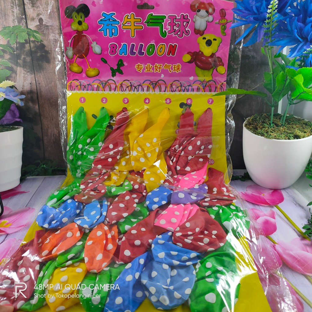 Balon Latex Polkadot  Dekorasi Pesta Ulang Tahun Balon Foil Tokopelanginicer