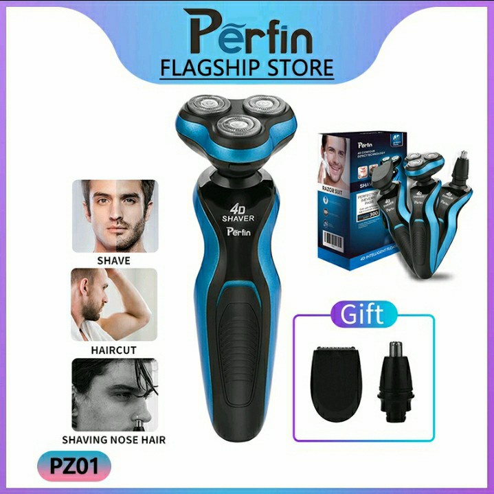 PERFIN SHAVER PZ01 / ALAT CUKUR JENGGOT &amp; KUMIS 3 IN 1 ORIGINAL