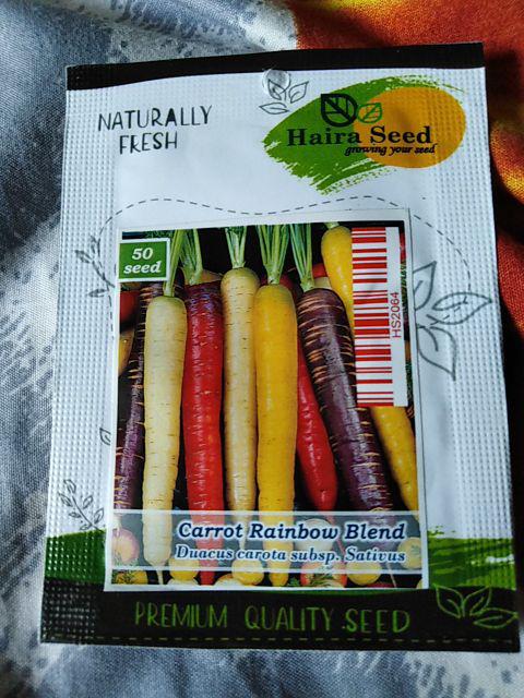 Isi 50 Biji - Benih Wortel Carrot Rainbow Blend - Haira Seed