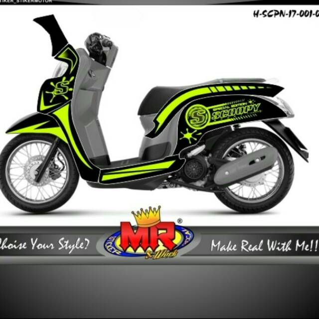 Decal Dekal All New Scoopy  2021 2021 2021 hitam  Stiker  