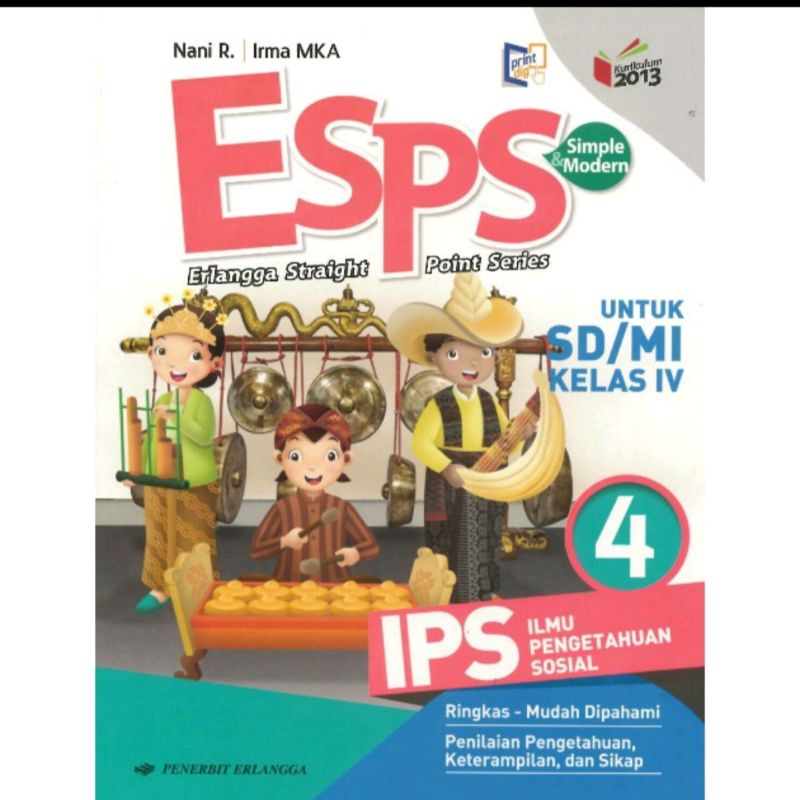 (BEKAS) ESPS IPS KELAS 1/2/3/4/5/6 SD ERLANGGA-Kelas 4
