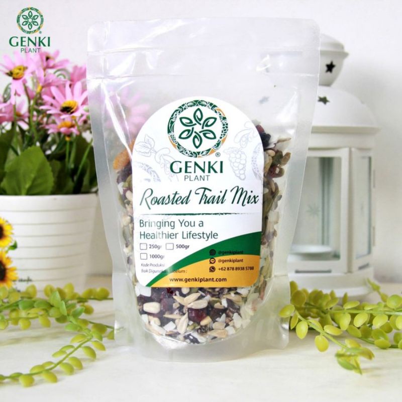

Genki Plant Cemilan Buah Kering dan Kacang Panggang / Roasted Trail Mix - 1 kg