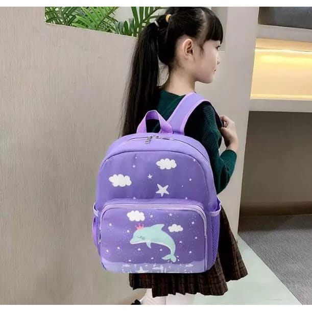 dzakybag - Tas Ransel Sekolah Anak SD Perempuan karakter unicorn Lumbah - lumbah trendy kekinian