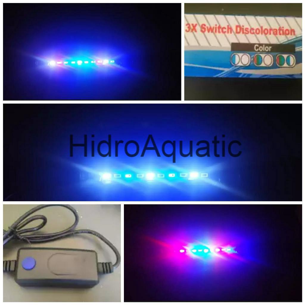 Lampu aquarium 3 mode 20cm / Lampu bisa ubah warna / Lampu led / Lampu celup