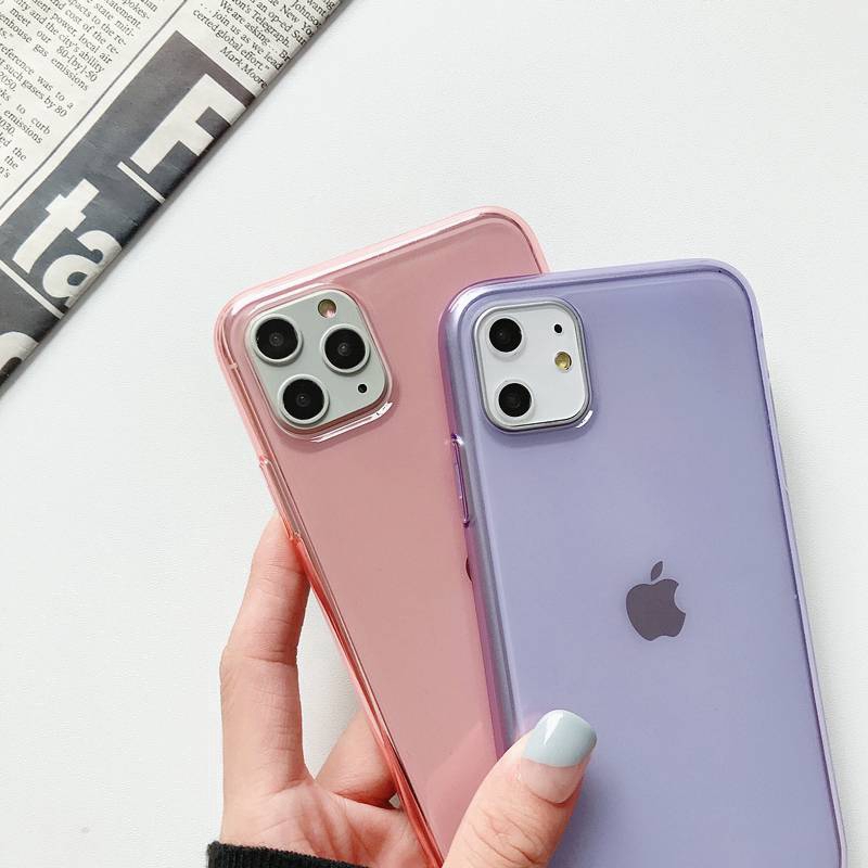 transparent case iPhone 11 Pro X XS MAX XR SE 2020 i6 6s+ 7 8Plus Ultra-thin phone case full cover soft tpu case