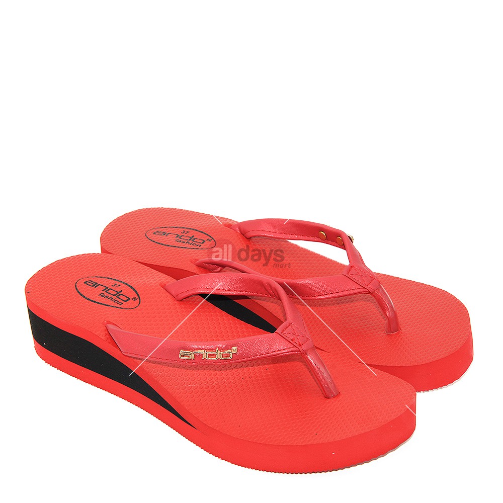 Ando Sandal Jepit Wedges Wanita Willona Size 36-40