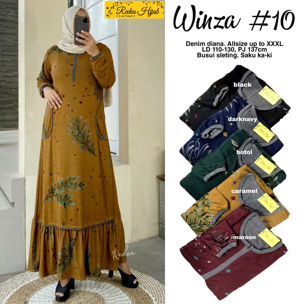 Elmecca Gamis Jumbo Ld 130 Bahan Kaos Diana Premium Big Size XXXL Busui Friendly Rempel Bawah Model 