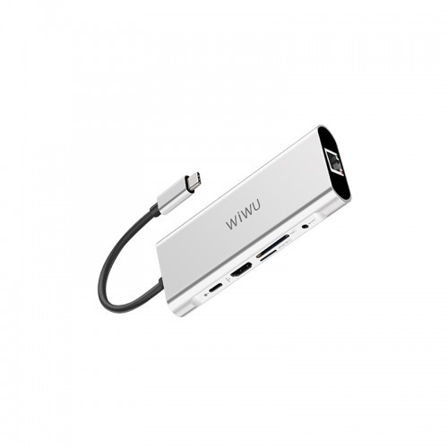 HUC-005 Original WIWU APOLLO A931HRT 9 In 1 Aluminium USB Type-C Adapter Hub