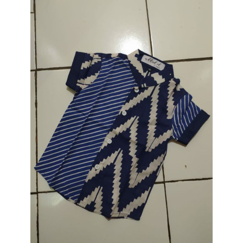 Batik Anak Size S (Ready Stock)-Biru navy