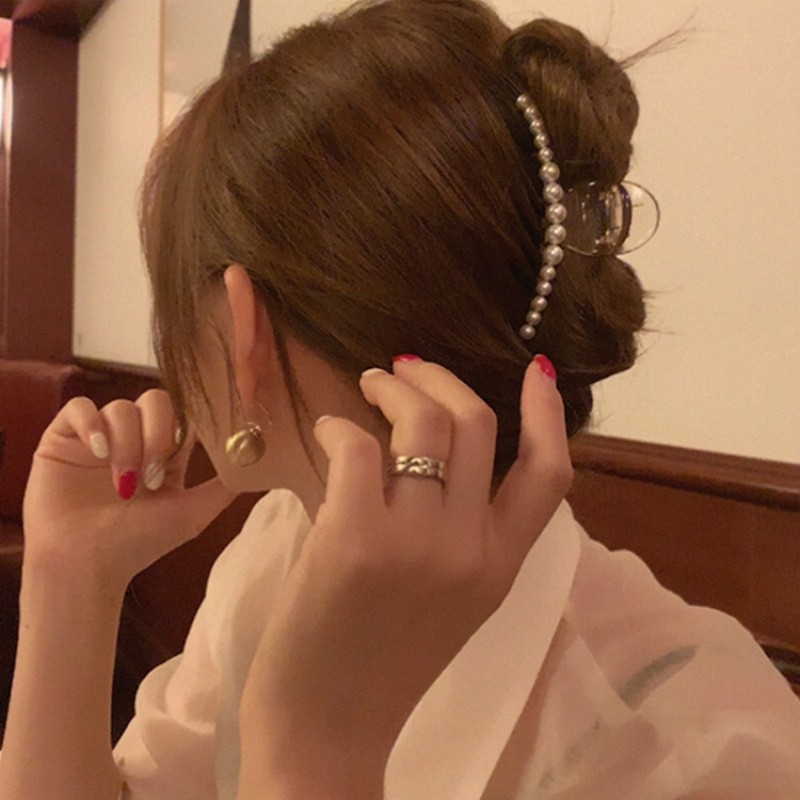 [ACKER] Jepit Rambut Gaya Korea Geometris Mutiara Jepit Rambut