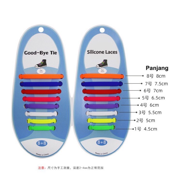 shoelace silicone grosir tali sepatu siikon sepatu anak dewasa langsung pasang bisa untuk jogging