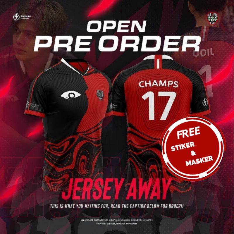Jersey Gaming Alter Ego Esport Terbaru 2020 Free Nickname/Free Stiker