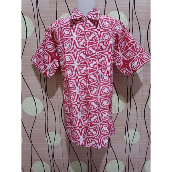 BAJU BATIK SEKOLAH TANGAN PENDEK