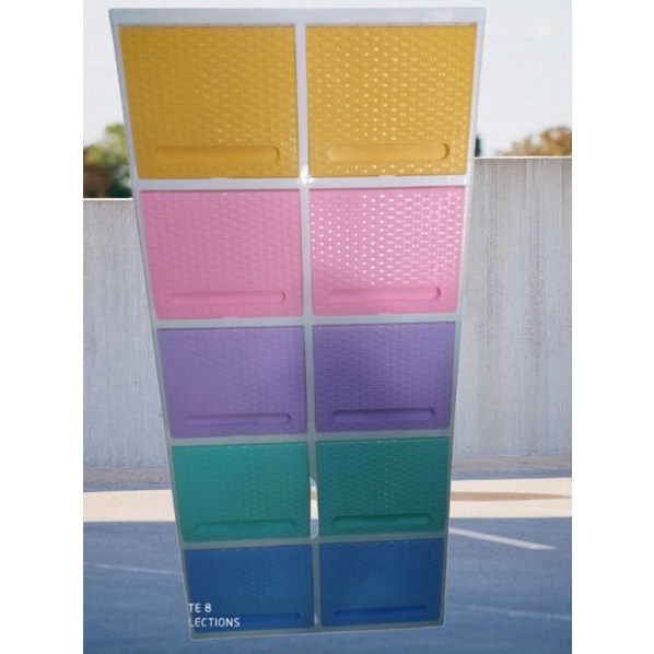 LEMARI PLASTIK CLUB FLIP DAUBEL SUSUN 4 LEMARI BAJU CLUB LOKER PLASTIK CLUB FLIP 4 SSN