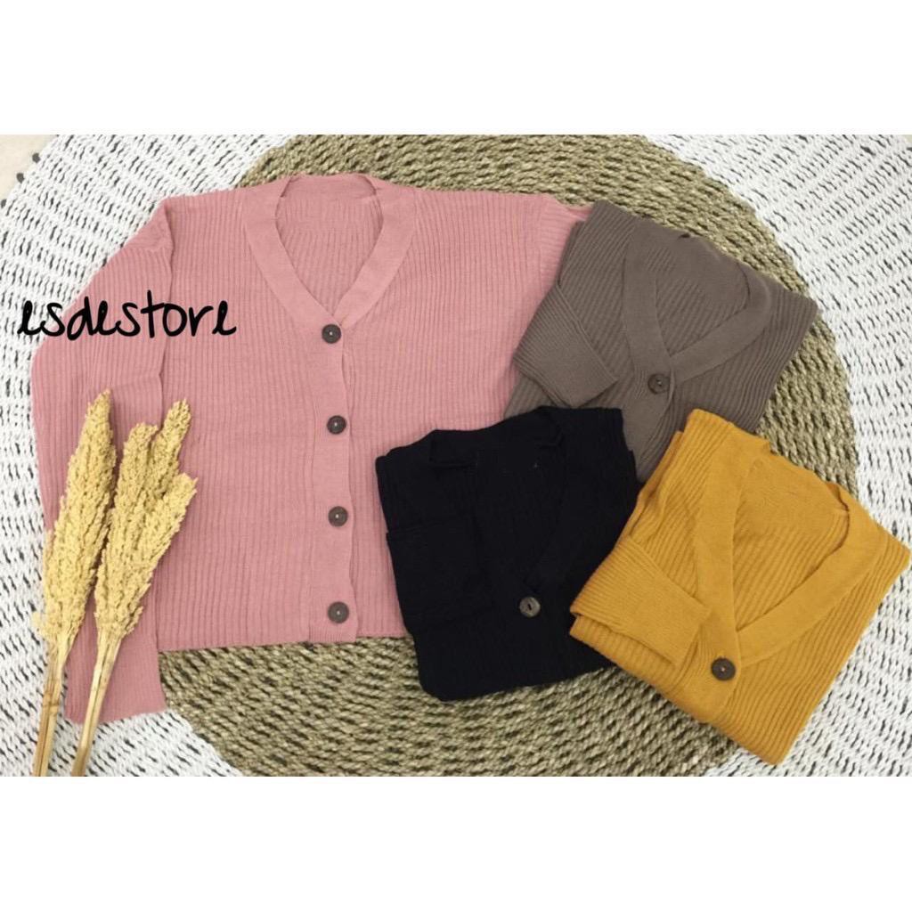 1KG MUAT 5PCS | WILLY CARDIGAN RAJUT / KARDIGAN RAJUT KANCING / CARDIGAN SELEBGRAM