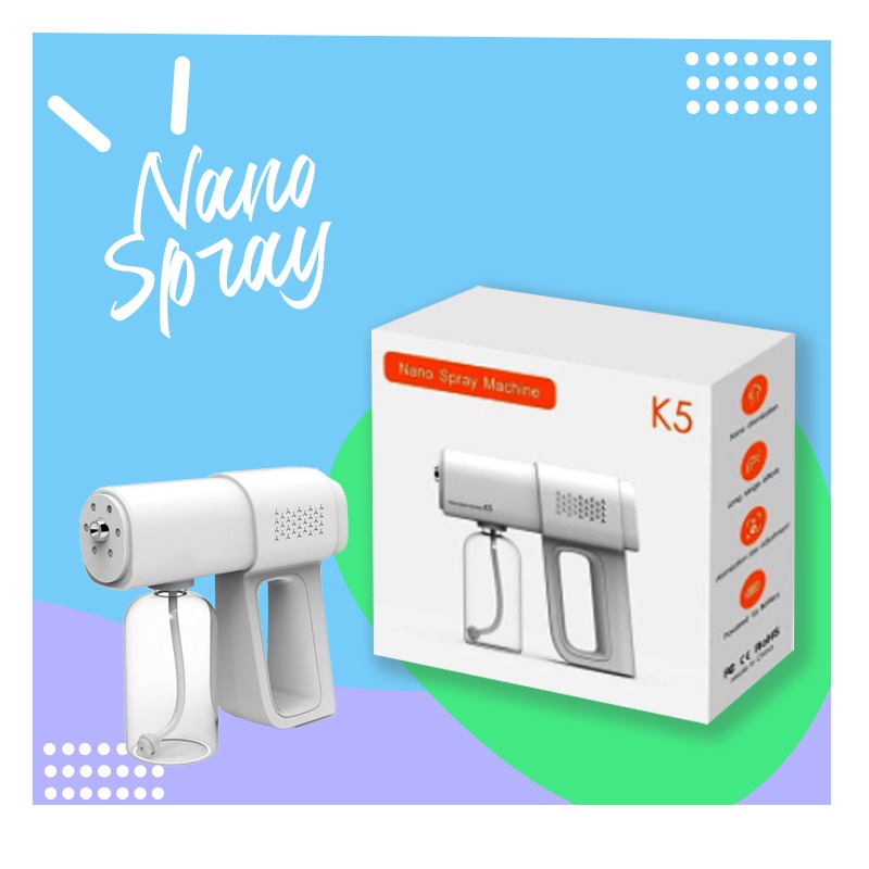 Nano UV Light Spray Gun K5 Disinfectant WIRELESS / Disinfektan Spray