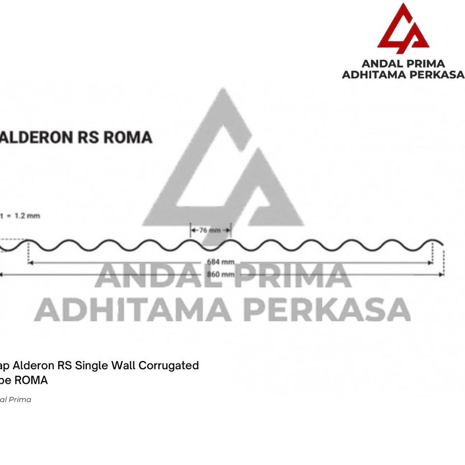 Modern.. Atap Alderon RS Type Roma - Alderon Single Wall Corrugated