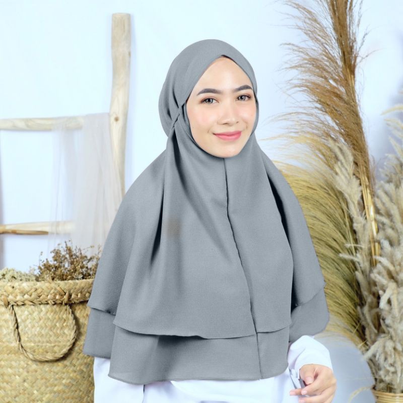 KHIMAR AISHA 2 LAYER /BERGO TALI 2 LAYER