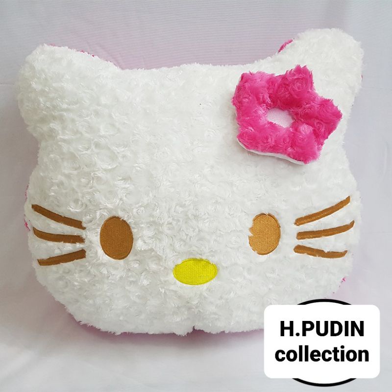 0Bantal Hello Kitty Kepala Hello Kitty L Bahan Snail 40x50CM