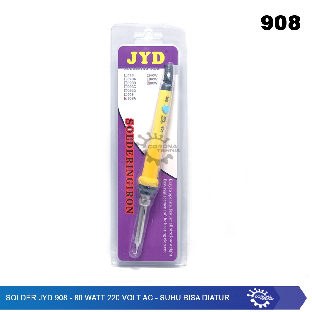 Solder JYD 908 - 80 Watt 220 Volt AC - Suhu Bisa Diatur