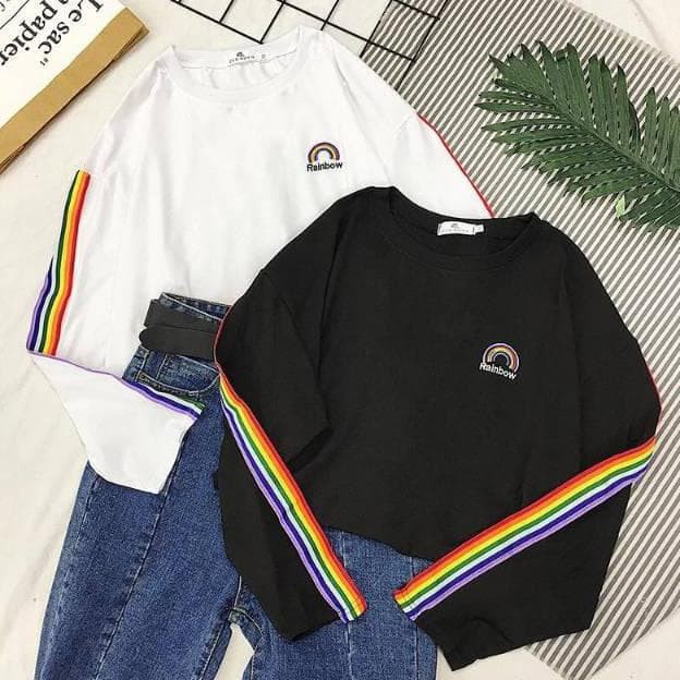 Sweater Pelangi / Rainbow (List Asli + Sablon Timbul) ®