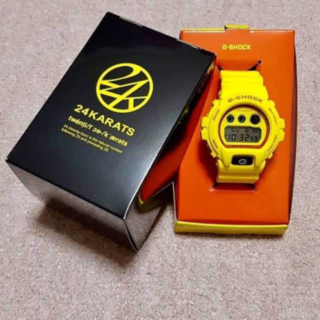 CASIO G-SHOCK LIMITED TYPE DW-6900FS MODEL KOLABORASI 24KARATS x G-SHOCK / DW 6900FS YELLOW