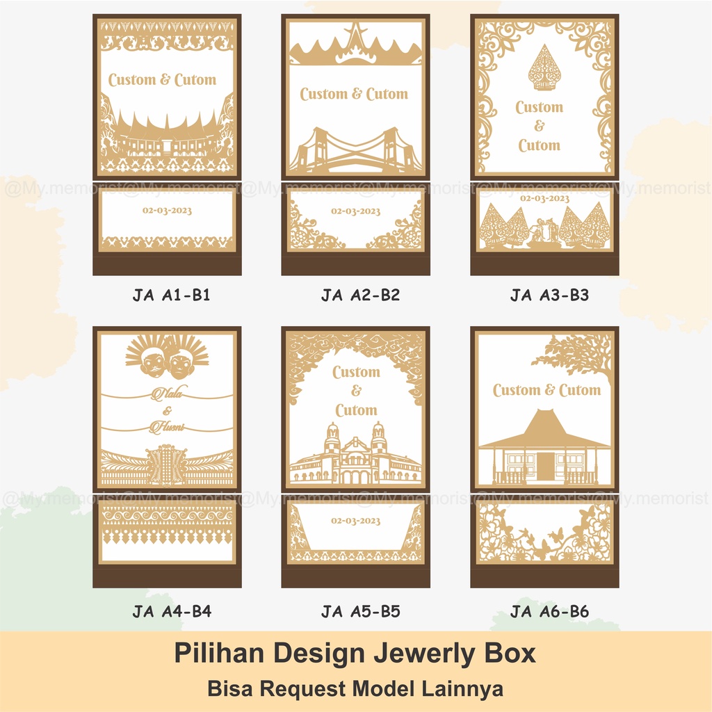 Jewerly Box Kotak Perhiasan Tema Adat Indonesia