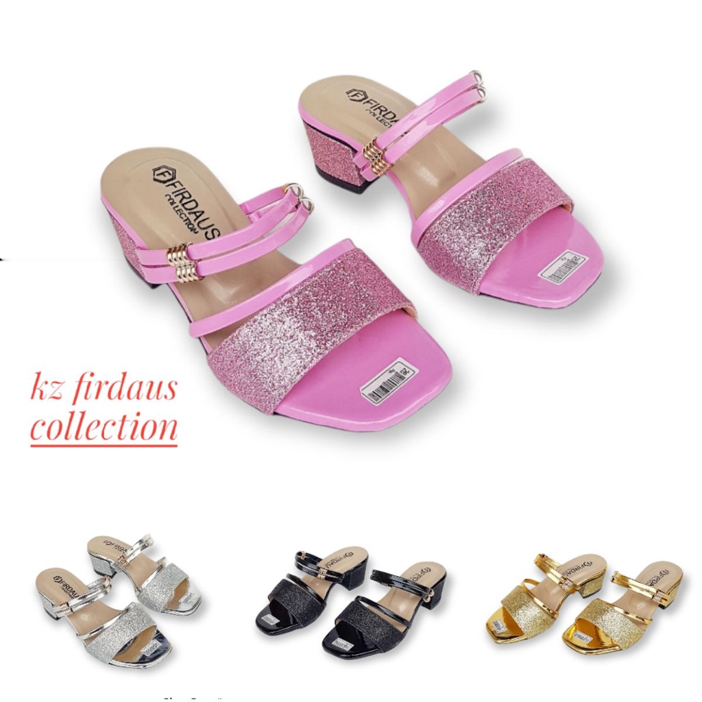 Sandal Sepatu Anak Perempuan Hak 3 cm Heels Selop Pesta Cewe