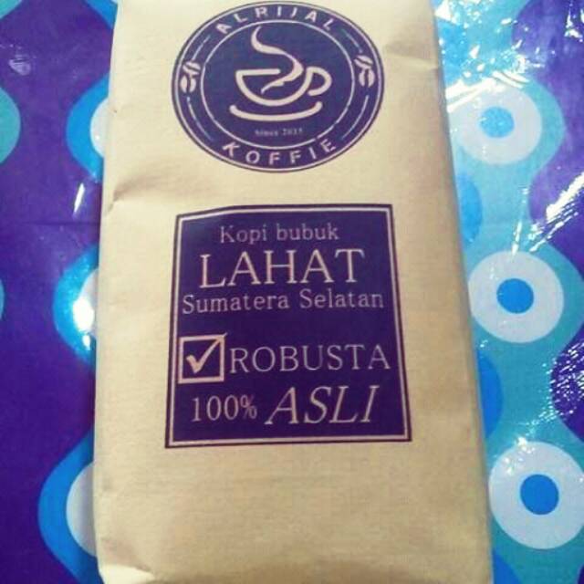 

Kopi bubuk robusta 100% asli sumatera selatan, bikin melek dan ketagihan,