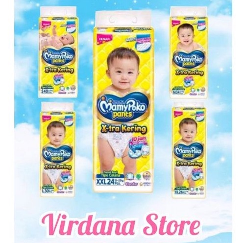 Mamypoko Pant X-Tra Kering mamy poko S40/M34/L30/XL26/XXL24 Pampers popok bayii