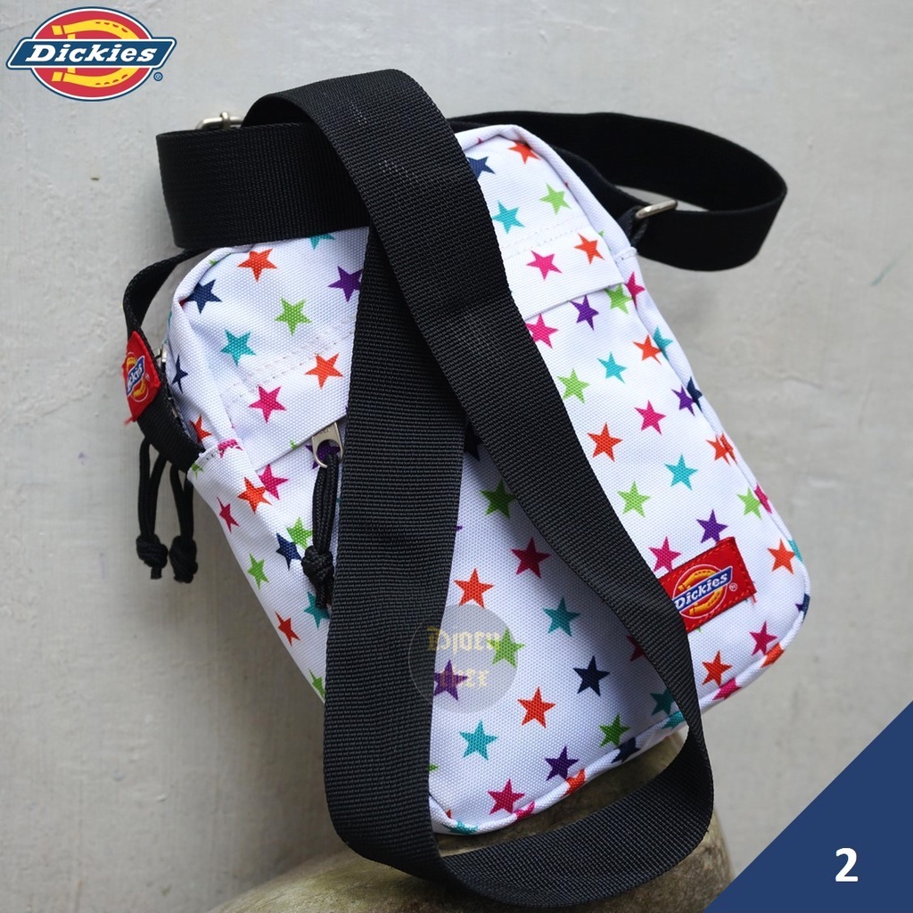 DICKIES Sling Bag Stars Pattern White  Size 2 liter