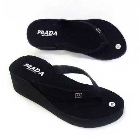 OBRAL !! SANDAL WANITA  SANDAL WEDGES WANITA BELUDRU SANDAL WANITA KEKINIAN SANDAL JEPIT WANITA (PRADA BROS M)