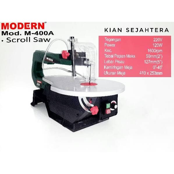 mesin Scroll saw modern m 400A mesin gergaji triplek jigsaw duduk KS99