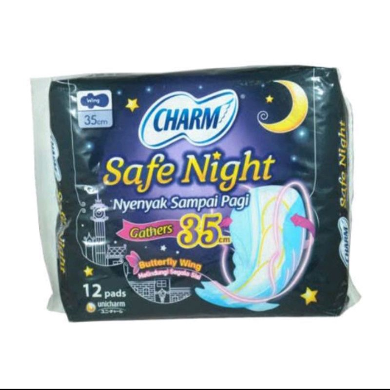 Charm Safe Night Wing 35cm 12 pads