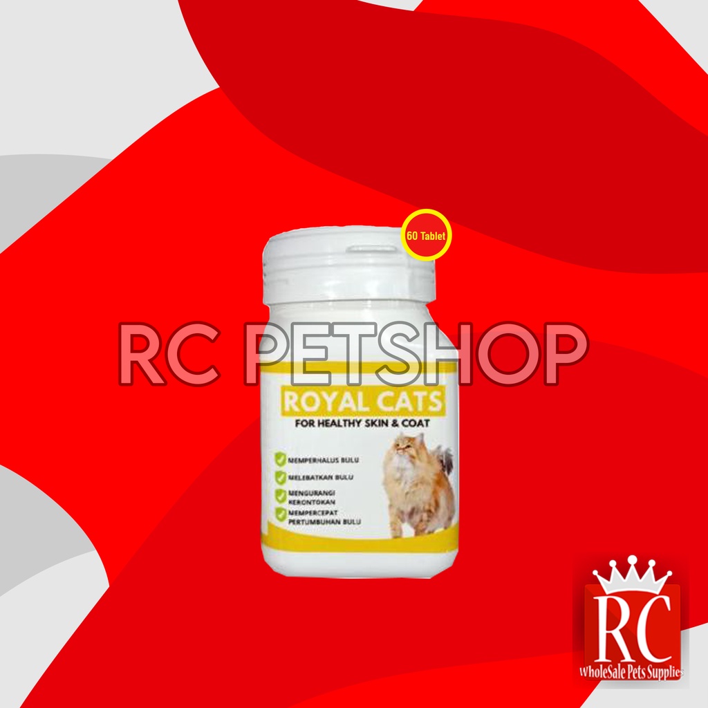 Royal Cats Skin Coats Vitamin Suplemen Bulu Kulit Kucing 60 Tablet