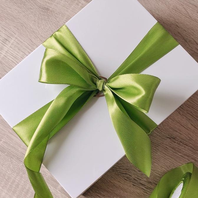 ```````] Pita satin 4cm roll pita lebaran idul Fitri pita kue lebaran ramadhan