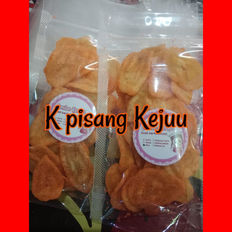 kripik pisang manis, asin