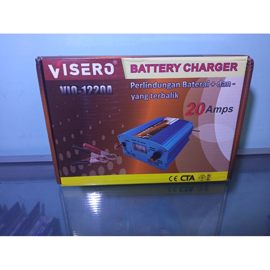 CHARGER AKI 20A 12V BERKUALITAS VISERO STAINLESS MURAH