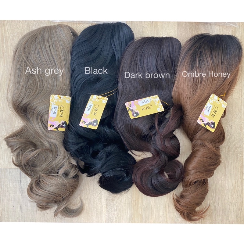 TF345 new colour full wig korean layer wave 65 cm wig ikke tanpa poni