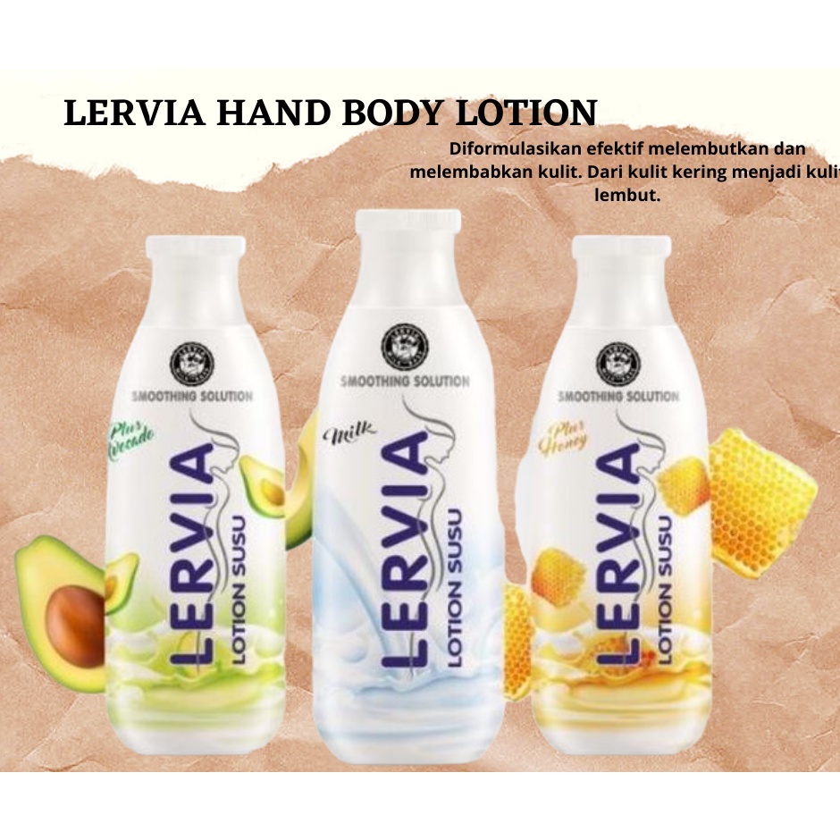 PROMO!! Pencerah Badan Body Butter Pemutih Badan Lervia Hand Body Lotion 200ml Lotion / Lervia Lotion Susu