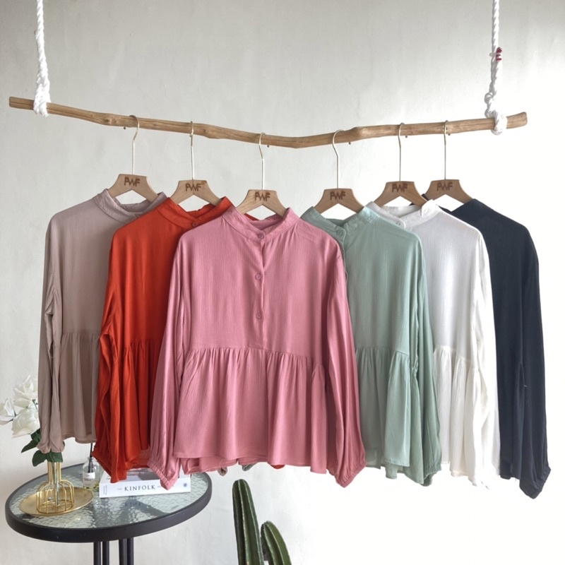 Jola Crinkle Blouse / Baju Atasan Wanita