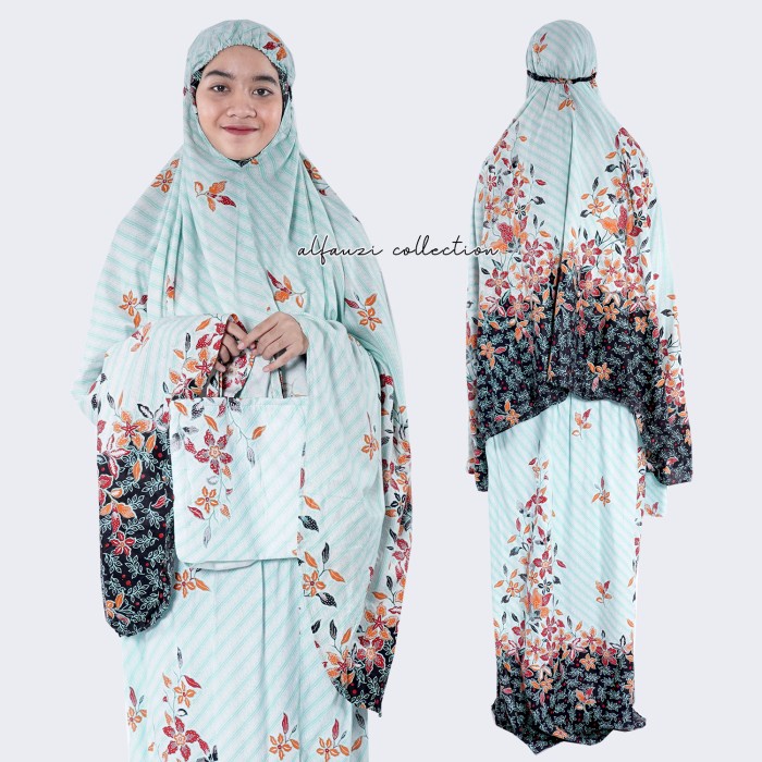 Mukena Dewasa Terusan Remaja Rayon Mukenah Bali Polos Termurah F3D2 Renda Peralatan Sholat Besar Ter
