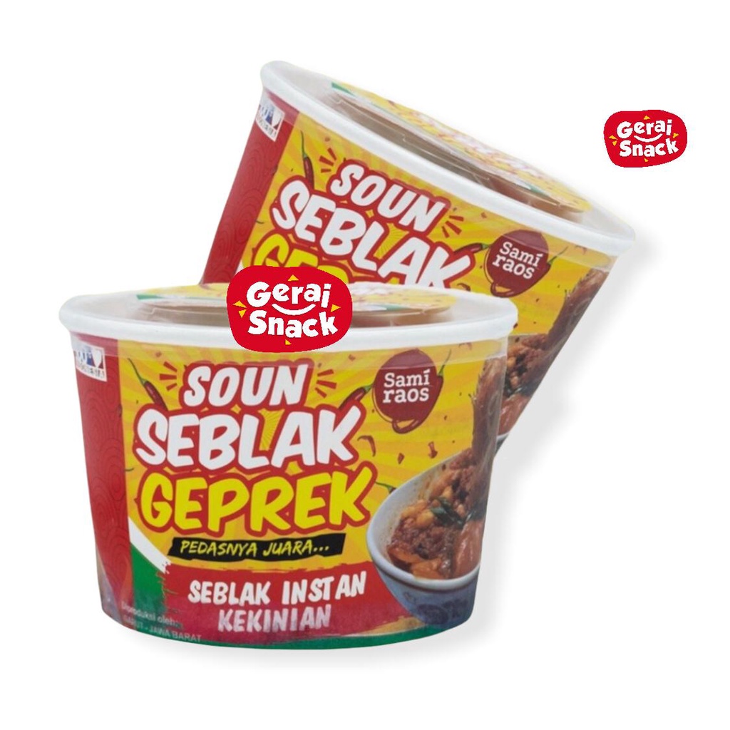 Seblak Geprek SAMI RAOS Khas Garut Cukup Tinggal Seduh Extra Mie &amp; Soun 135 g