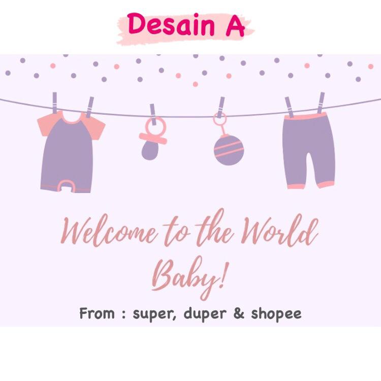 

Kartu ucapan babyborn welcome to the world bayi lahiran cowok cewek babyboy babygirl 9x11 cm