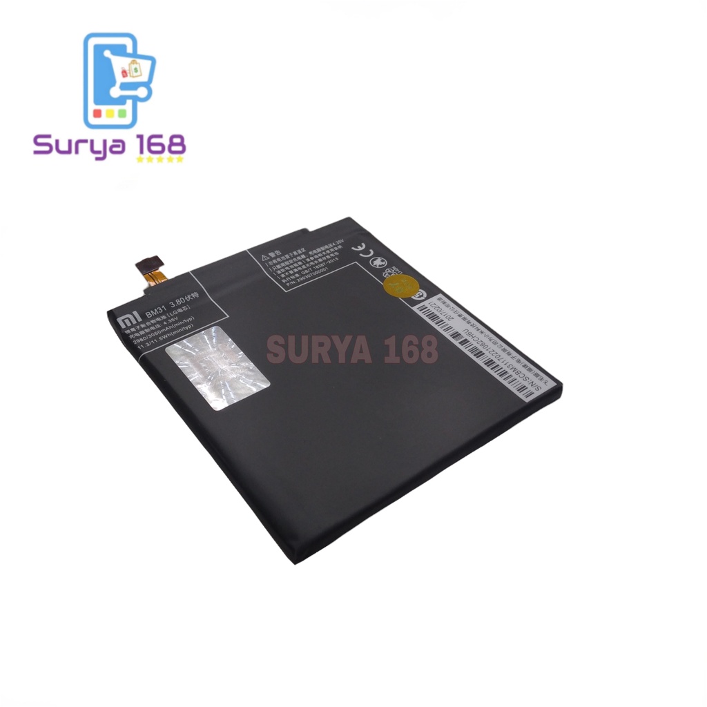 BATTERY BATERAI BATTERE BATRE XIAOMI MI3 MI 3 BM-31 BM31