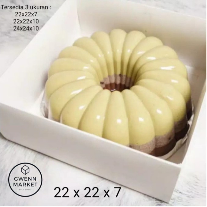 

Box pudding per 5pcs kotak pudding laminating mika dus pudding dus kue 22x22x7