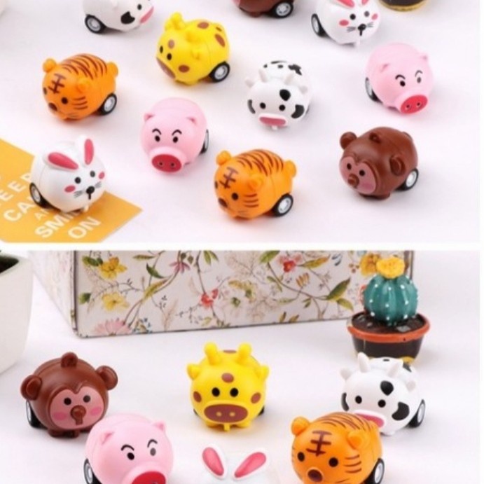 Mini Animal Pull back Car Toys - mainan mobil-mobilan anak