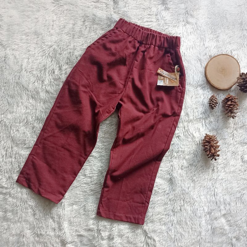 ABA Long Pants - Celana Panjang Anak Unisex Linen Rami Adem Nyaman